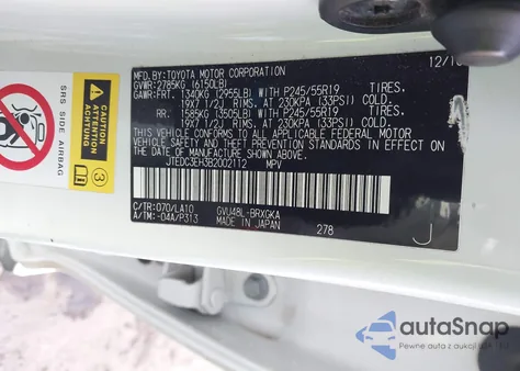 2011 Toyota Highlander Hybrid Limited V6 из США, поврежденный, VIN JTEDC3EH3B2002112